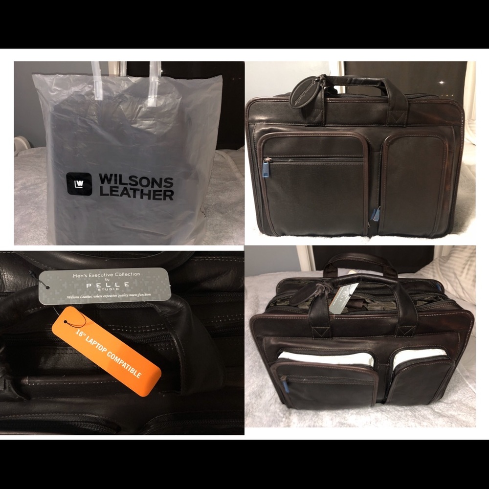 NWT Pelle Studio Wilson’s Leather Laptop Bag OBO